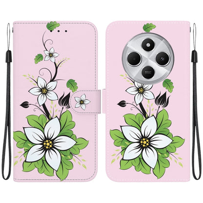 Crystal Texture Colored Drawing Leather Phone Case