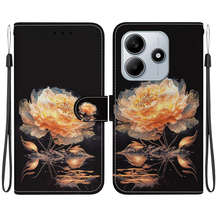 Crystal Texture Colored Drawing Leather Phone Case