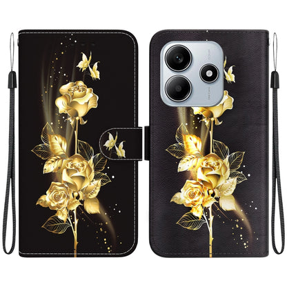 Crystal Texture Colored Drawing Leather Phone Case