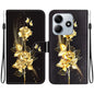 Crystal Texture Colored Drawing Leather Phone Case