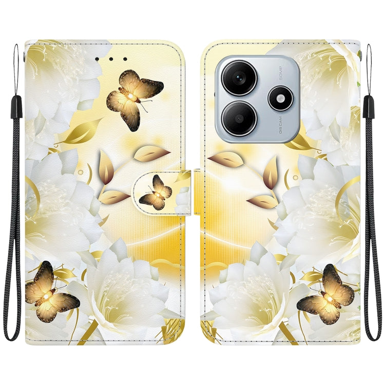 Crystal Texture Colored Drawing Leather Phone Case