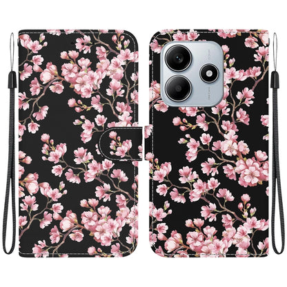 Crystal Texture Colored Drawing Leather Phone Case