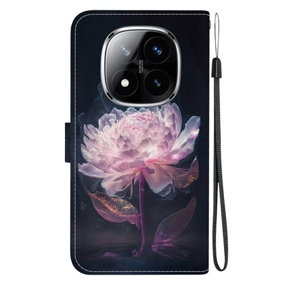 Crystal Texture Colored Drawing Leather Phone Case, For Redmi Note 14 Pro / Note 14 Pro+ 5G, For Redmi 14C 4G