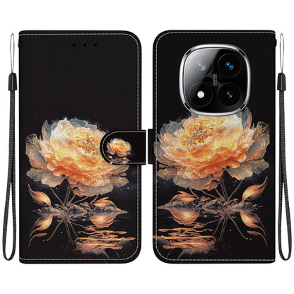 Crystal Texture Colored Drawing Leather Phone Case, For Redmi Note 14 Pro / Note 14 Pro+ 5G, For Redmi 14C 4G