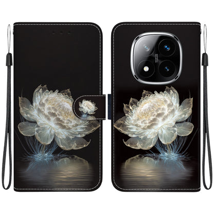 Crystal Texture Colored Drawing Leather Phone Case, For Redmi Note 14 Pro / Note 14 Pro+ 5G, For Redmi 14C 4G