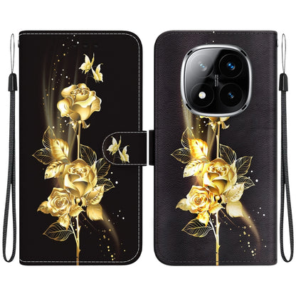 Crystal Texture Colored Drawing Leather Phone Case