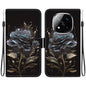 Crystal Texture Colored Drawing Leather Phone Case, For Redmi Note 14 Pro / Note 14 Pro+ 5G, For Redmi 14C 4G
