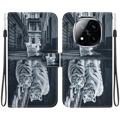 Crystal Texture Colored Drawing Leather Phone Case