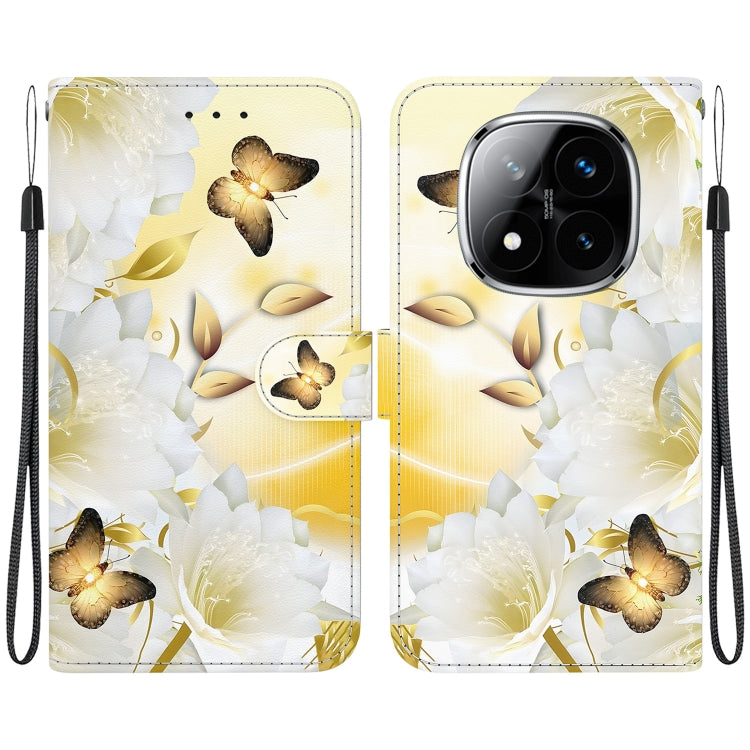 Crystal Texture Colored Drawing Leather Phone Case, For Redmi Note 14 Pro / Note 14 Pro+ 5G, For Redmi 14C 4G