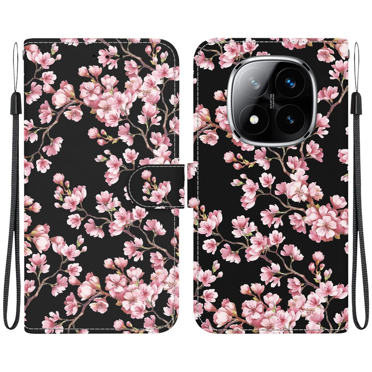 Crystal Texture Colored Drawing Leather Phone Case, For Redmi Note 14 Pro / Note 14 Pro+ 5G, For Redmi 14C 4G