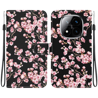 Crystal Texture Colored Drawing Leather Phone Case