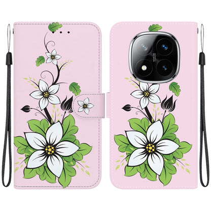 Crystal Texture Colored Drawing Leather Phone Case