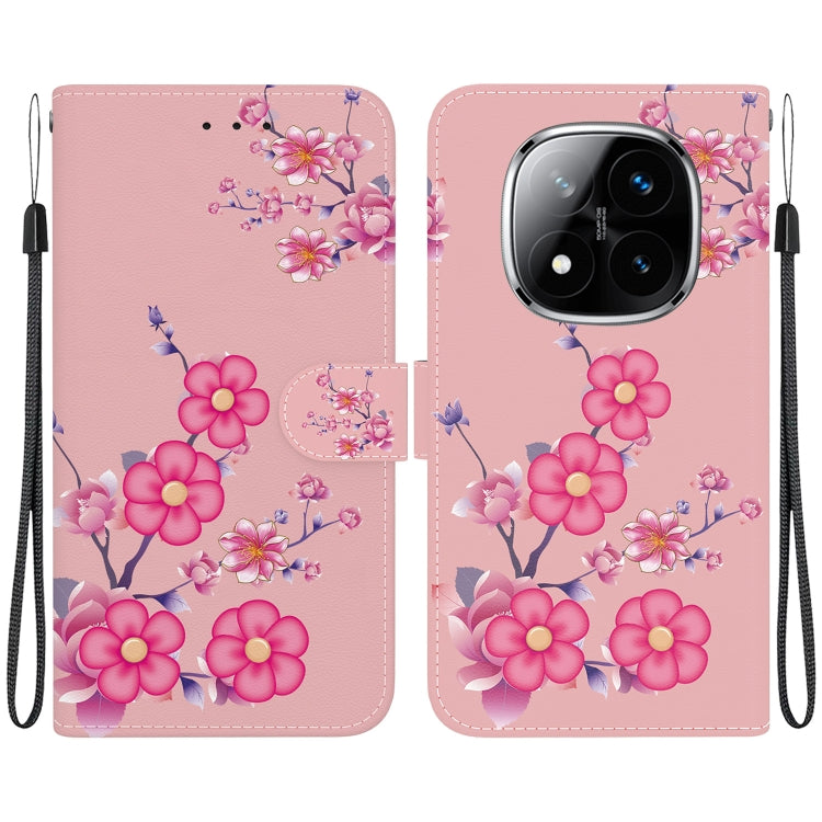 Crystal Texture Colored Drawing Leather Phone Case, For Redmi Note 14 Pro / Note 14 Pro+ 5G, For Redmi 14C 4G