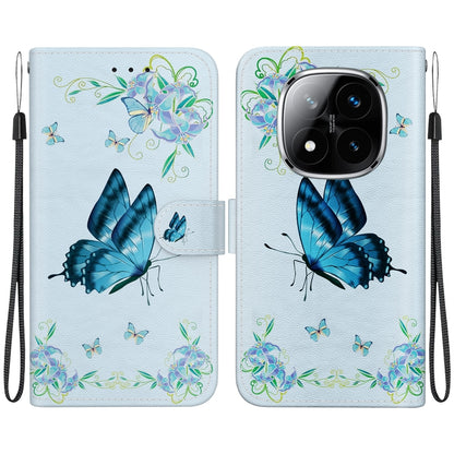 Crystal Texture Colored Drawing Leather Phone Case