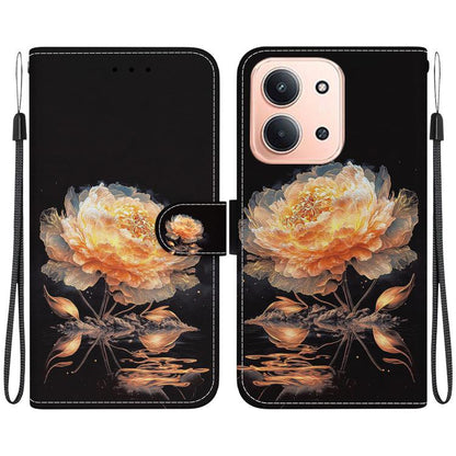 Crystal Texture Colored Drawing Leather Phone Case, For Redmi 15C 5G / 4G EU 173mm / Poco C85 5G, For Redmi 15 5G Global / 15 4G SEA 169.5mm