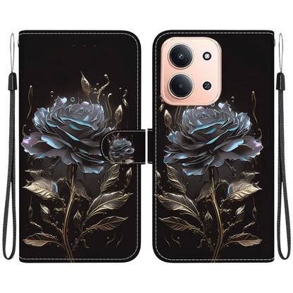 Crystal Texture Colored Drawing Leather Phone Case, For Redmi 15C 5G / 4G EU 173mm / Poco C85 5G, For Redmi 15 5G Global / 15 4G SEA 169.5mm