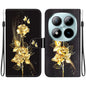 Crystal Texture Colored Drawing Leather Phone Case, For Redmi Note 15 Pro 4G Global 163.2mm, For Redmi Note 15 Pro 5G Global 163.6mm