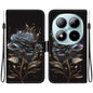 Crystal Texture Colored Drawing Leather Phone Case, For Redmi Note 15 Pro 4G Global 163.2mm, For Redmi Note 15 Pro 5G Global 163.6mm