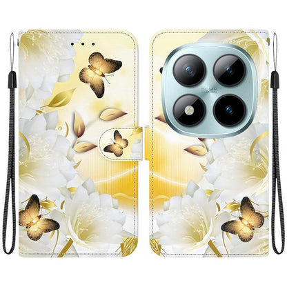 Crystal Texture Colored Drawing Leather Phone Case, For Redmi Note 15 Pro 4G Global 163.2mm, For Redmi Note 15 Pro 5G Global 163.6mm