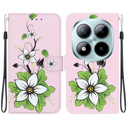 Crystal Texture Colored Drawing Leather Phone Case