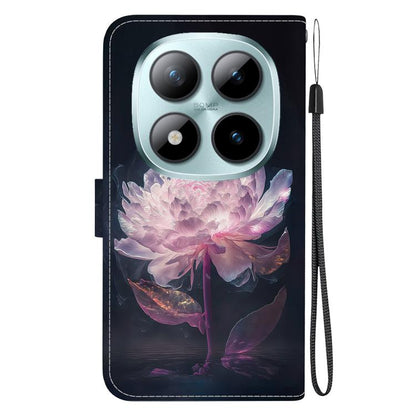 Crystal Texture Colored Drawing Leather Phone Case