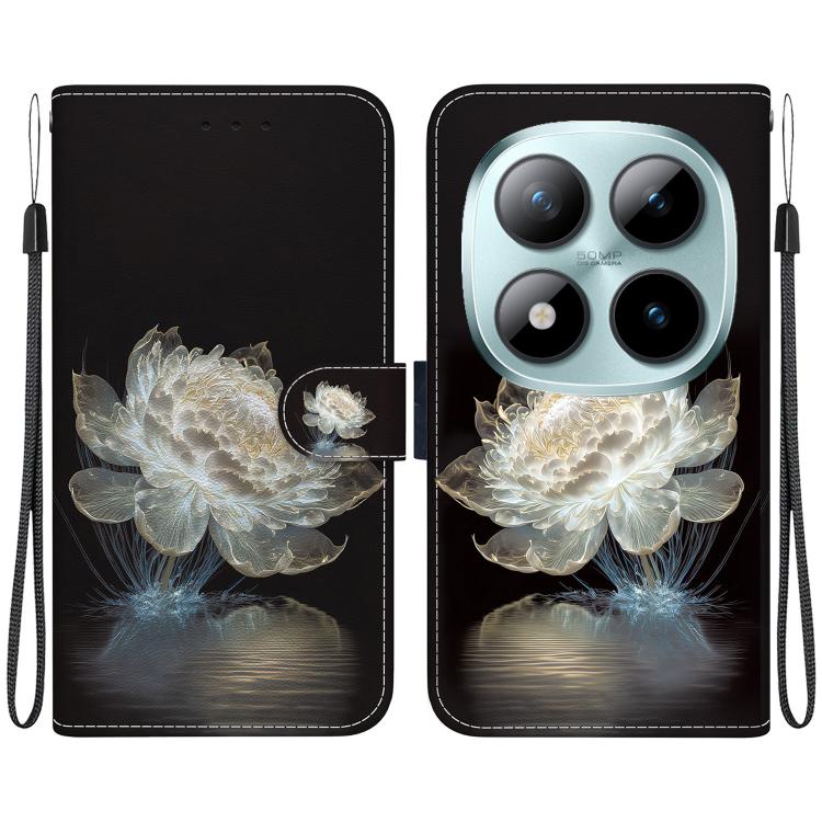 Crystal Texture Colored Drawing Leather Phone Case