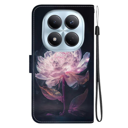Crystal Texture Colored Drawing Leather Phone Case, For Redmi Note 15 Pro 4G Global 163.2mm, For Redmi Note 15 Pro 5G Global 163.6mm