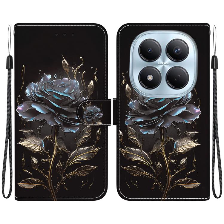 Crystal Texture Colored Drawing Leather Phone Case, For Redmi Note 15 Pro 4G Global 163.2mm, For Redmi Note 15 Pro 5G Global 163.6mm