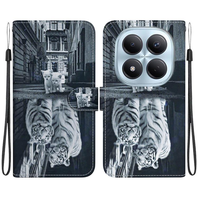 Crystal Texture Colored Drawing Leather Phone Case, For Redmi Note 15 Pro 4G Global 163.2mm, For Redmi Note 15 Pro 5G Global 163.6mm