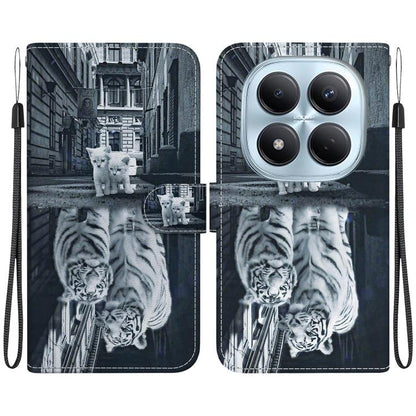 Crystal Texture Colored Drawing Leather Phone Case, For Redmi Note 15 Pro 4G Global 163.2mm, For Redmi Note 15 Pro 5G Global 163.6mm
