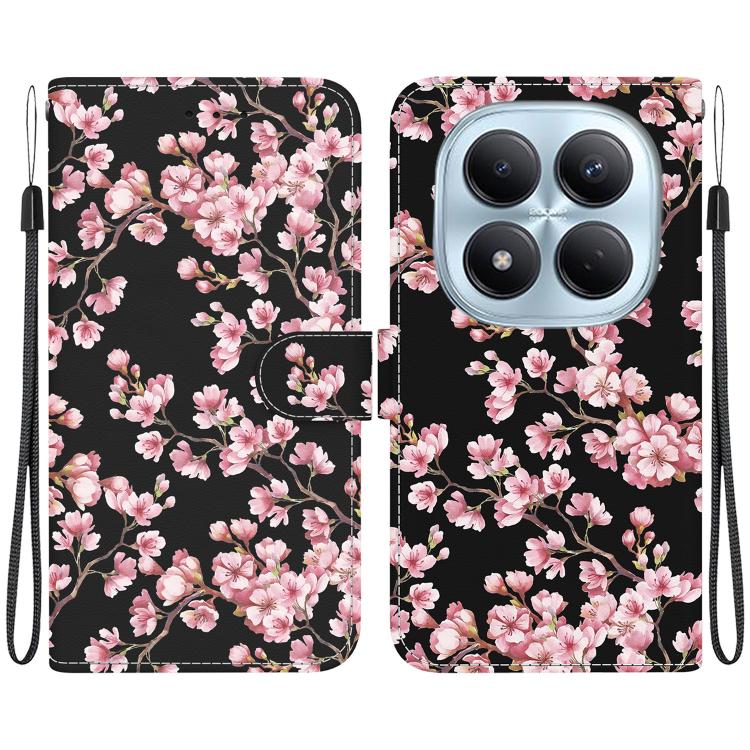 Crystal Texture Colored Drawing Leather Phone Case, For Redmi Note 15 Pro 4G Global 163.2mm, For Redmi Note 15 Pro 5G Global 163.6mm