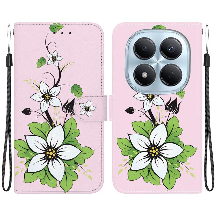 Crystal Texture Colored Drawing Leather Phone Case, For Redmi Note 15 Pro 4G Global 163.2mm, For Redmi Note 15 Pro 5G Global 163.6mm
