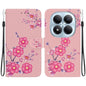 Crystal Texture Colored Drawing Leather Phone Case, For Redmi Note 15 Pro 4G Global 163.2mm, For Redmi Note 15 Pro 5G Global 163.6mm