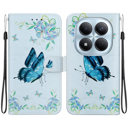 Crystal Texture Colored Drawing Leather Phone Case, For Redmi Note 15 Pro 4G Global 163.2mm, For Redmi Note 15 Pro 5G Global 163.6mm