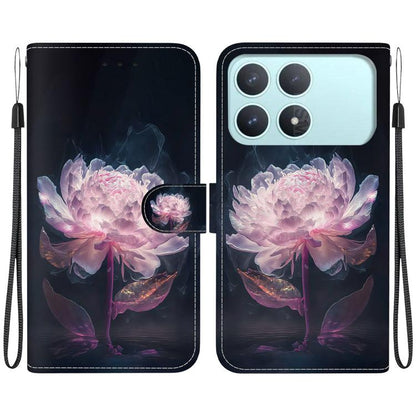Crystal Texture Colored Drawing Leather Phone Case, For Redmi Note 15 Pro 4G Global 163.2mm, For Redmi K90 / Xiaomi Poco F8 Pro 5G