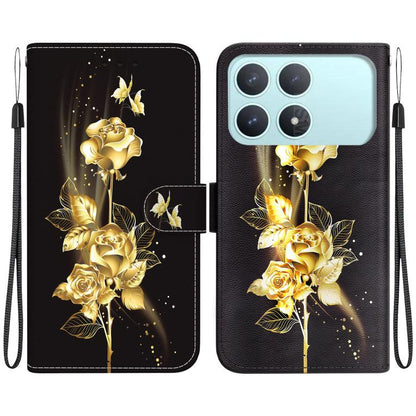 Crystal Texture Colored Drawing Leather Phone Case, For Redmi Note 15 Pro 4G Global 163.2mm, For Redmi K90 / Xiaomi Poco F8 Pro 5G