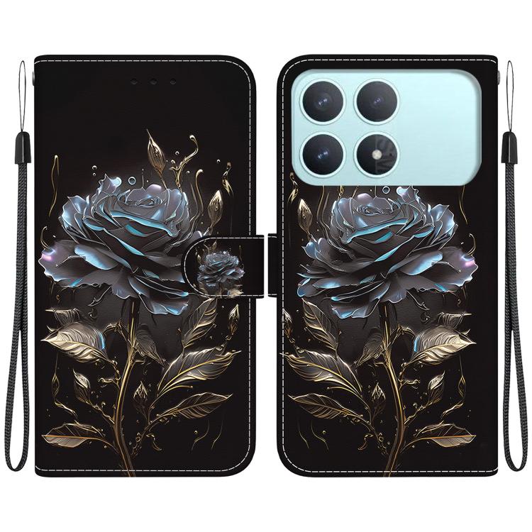 Crystal Texture Colored Drawing Leather Phone Case, For Redmi Note 15 Pro 4G Global 163.2mm, For Redmi K90 / Xiaomi Poco F8 Pro 5G