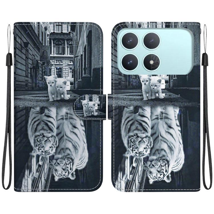 Crystal Texture Colored Drawing Leather Phone Case, For Redmi Note 15 Pro 4G Global 163.2mm, For Redmi K90 / Xiaomi Poco F8 Pro 5G