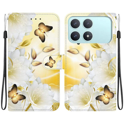 Crystal Texture Colored Drawing Leather Phone Case, For Redmi Note 15 Pro 4G Global 163.2mm, For Redmi K90 / Xiaomi Poco F8 Pro 5G