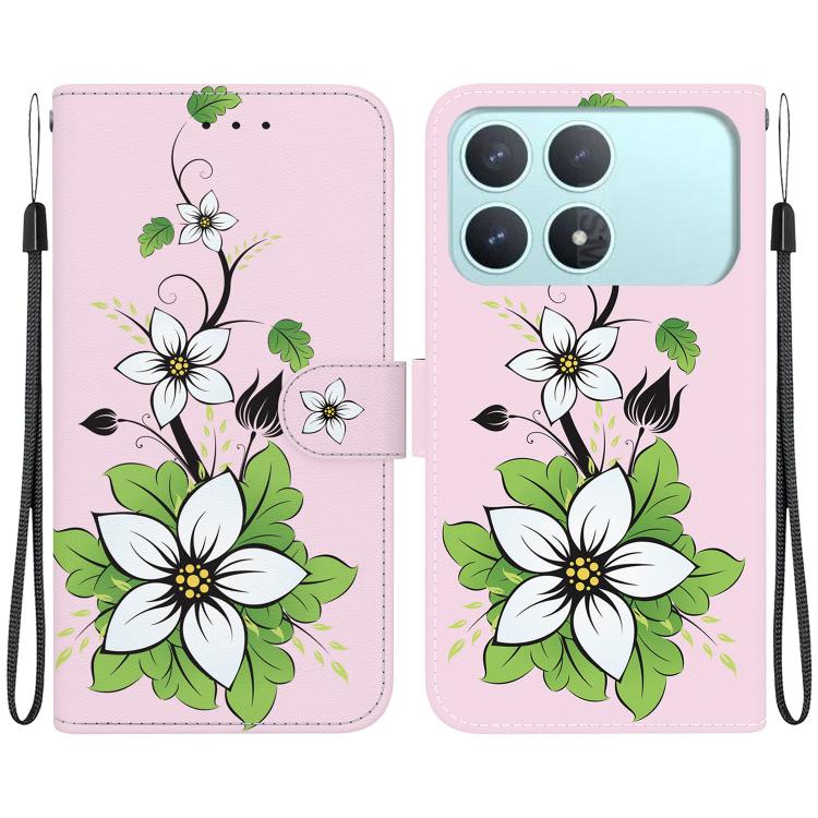 Crystal Texture Colored Drawing Leather Phone Case, For Redmi Note 15 Pro 4G Global 163.2mm, For Redmi K90 / Xiaomi Poco F8 Pro 5G