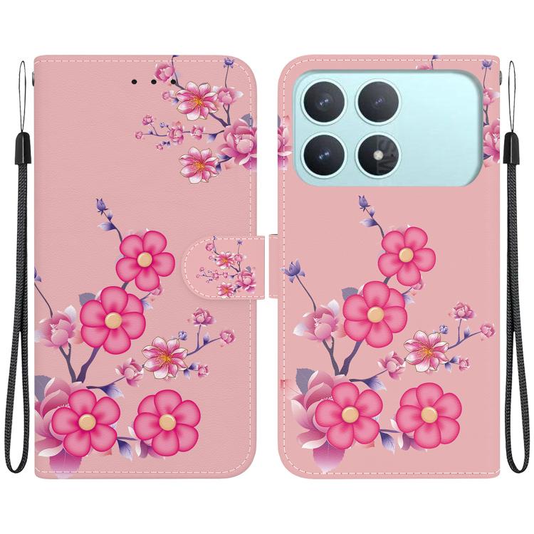 Crystal Texture Colored Drawing Leather Phone Case, For Redmi Note 15 Pro 4G Global 163.2mm, For Redmi K90 / Xiaomi Poco F8 Pro 5G