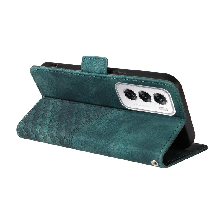 Embossed Rhombus Starry Leather Phone Case