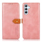 KHAZNEH Dual-color Cowhide Texture Flip Leather Phone Case, For Samsung Galaxy S25 Ultra 5G, For Samsung Galaxy S24 FE 5G