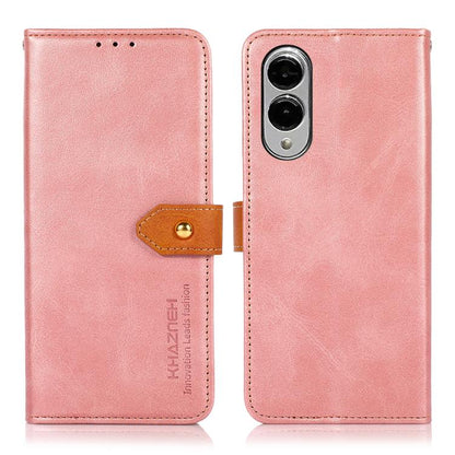 KHAZNEH Dual-color Cowhide Texture Flip Leather Phone Case, For Samsung Galaxy S26+ 5G, For Samsung Galaxy S26 Edge 5G, For Samsung Galaxy S26 Ultra 5G, For Samsung Galaxy S26 5G, For Samsung Galaxy S25 FE 5G, For Samsung Galaxy S25 Edge 5G