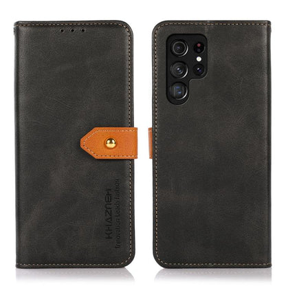 KHAZNEH Dual-color Cowhide Texture Flip Leather Phone Case, For Galaxy S27+ 5G, For Galaxy S26 FE 5G, For Samsung Galaxy S26+ 5G, For Samsung Galaxy S26 Edge 5G, For Samsung Galaxy S26 Ultra 5G, For Samsung Galaxy S26 5G