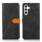 KHAZNEH Dual-color Cowhide Texture Flip Leather Phone Case, For Galaxy S27+ 5G, For Galaxy S26 FE 5G, For Samsung Galaxy S26+ 5G, For Samsung Galaxy S26 Edge 5G, For Samsung Galaxy S26 Ultra 5G, For Samsung Galaxy S26 5G