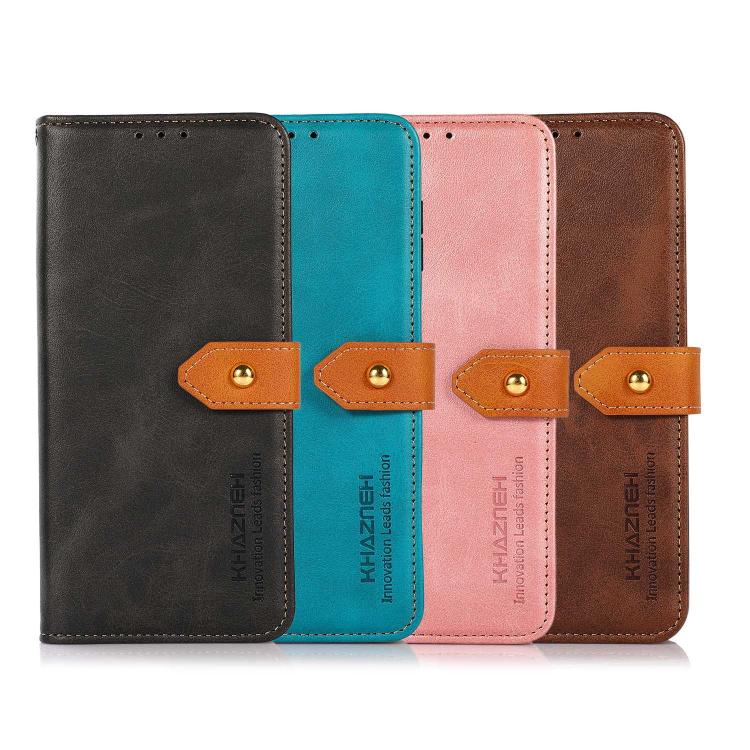 KHAZNEH Dual-color Cowhide Texture Flip Leather Phone Case, For Galaxy S27+ 5G, For Galaxy S26 FE 5G, For Samsung Galaxy S26+ 5G, For Samsung Galaxy S26 Edge 5G, For Samsung Galaxy S26 Ultra 5G, For Samsung Galaxy S26 5G
