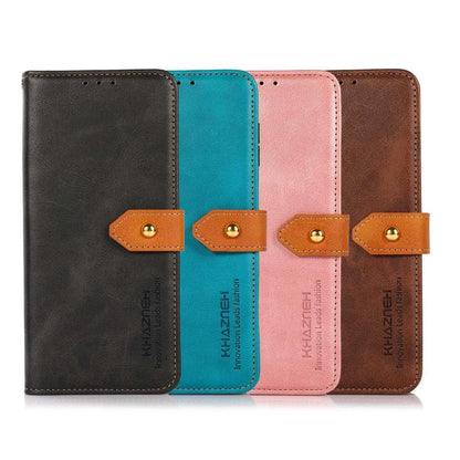 KHAZNEH Dual-color Cowhide Texture Flip Leather Phone Case, For Galaxy S27+ 5G, For Galaxy S26 FE 5G, For Samsung Galaxy S26+ 5G, For Samsung Galaxy S26 Edge 5G, For Samsung Galaxy S26 Ultra 5G, For Samsung Galaxy S26 5G