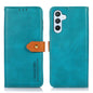 KHAZNEH Dual-color Cowhide Texture Flip Leather Phone Case, For Galaxy S27+ 5G, For Galaxy S26 FE 5G, For Samsung Galaxy S26+ 5G, For Samsung Galaxy S26 Edge 5G, For Samsung Galaxy S26 Ultra 5G, For Samsung Galaxy S26 5G