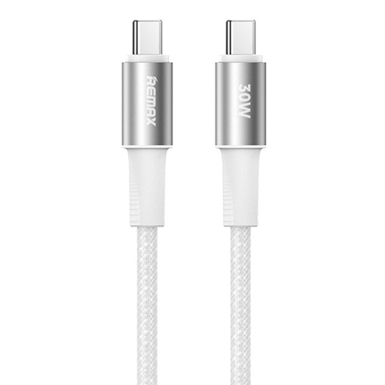 REMAX RC-C100 1.2m 30W Type-C to Type-C Fast Charging Braided Data Cable, Type-C to Type-C